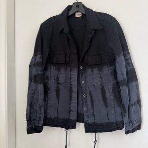 Baldwin Steph tie dye jacket blue black medium cotton blend